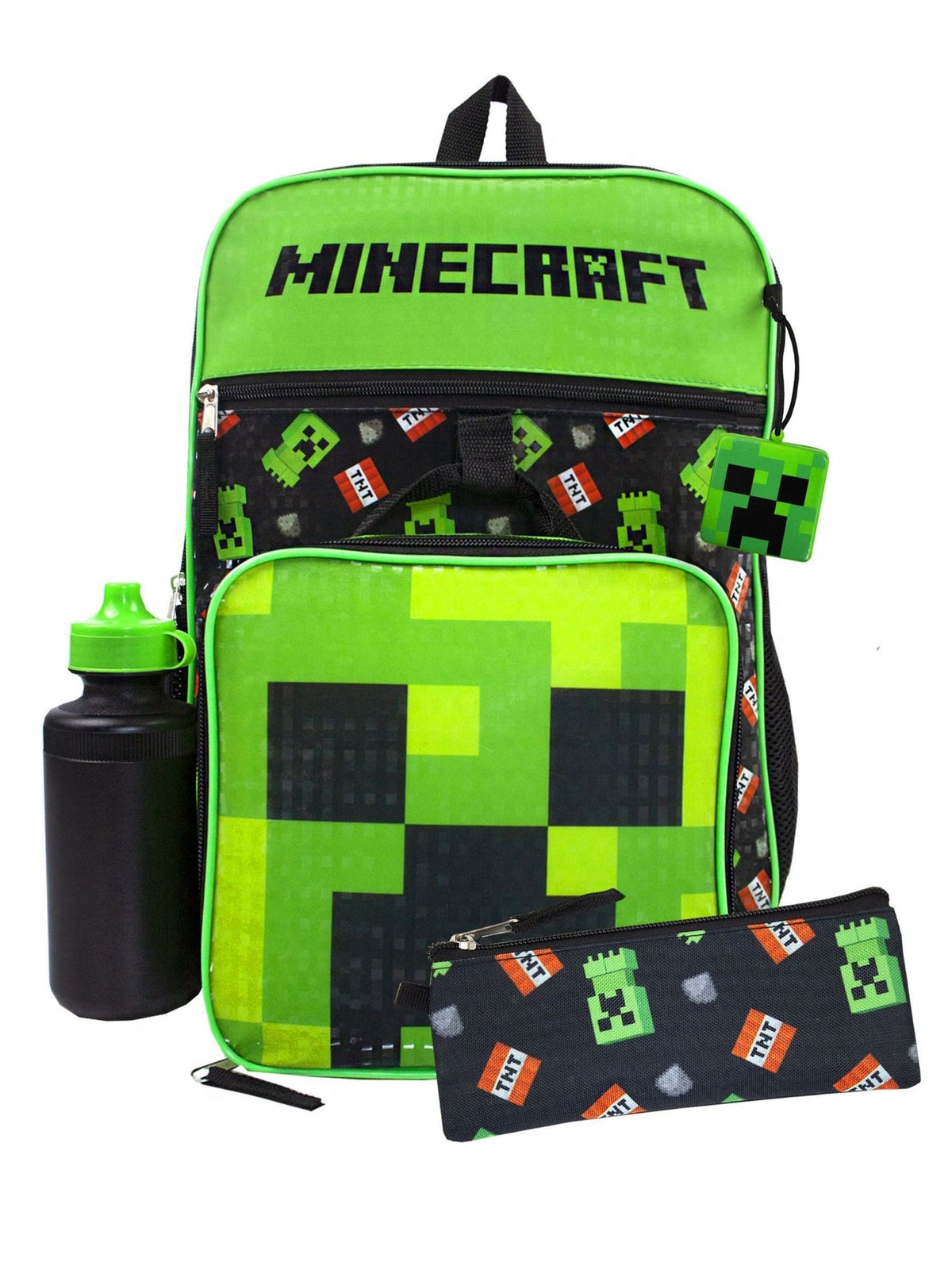 Vanilla Underground Black Minecraft backpack set 5 piece (British brand)