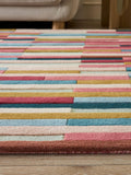 Multi Rio broken stripes wool rug, UK version