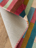 Multi Rio broken stripes wool rug, UK version