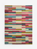 Multi Rio broken stripes wool rug, UK version