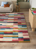 Multi Rio broken stripes wool rug, UK version