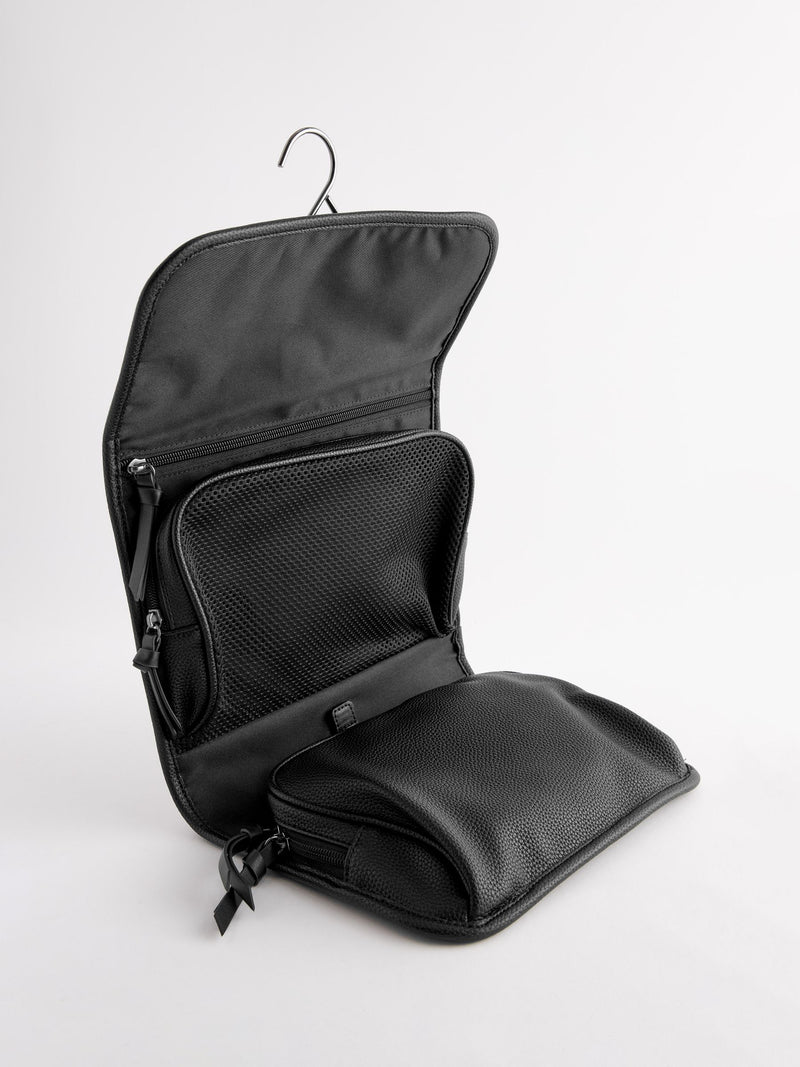 Black hanging washbag - British product