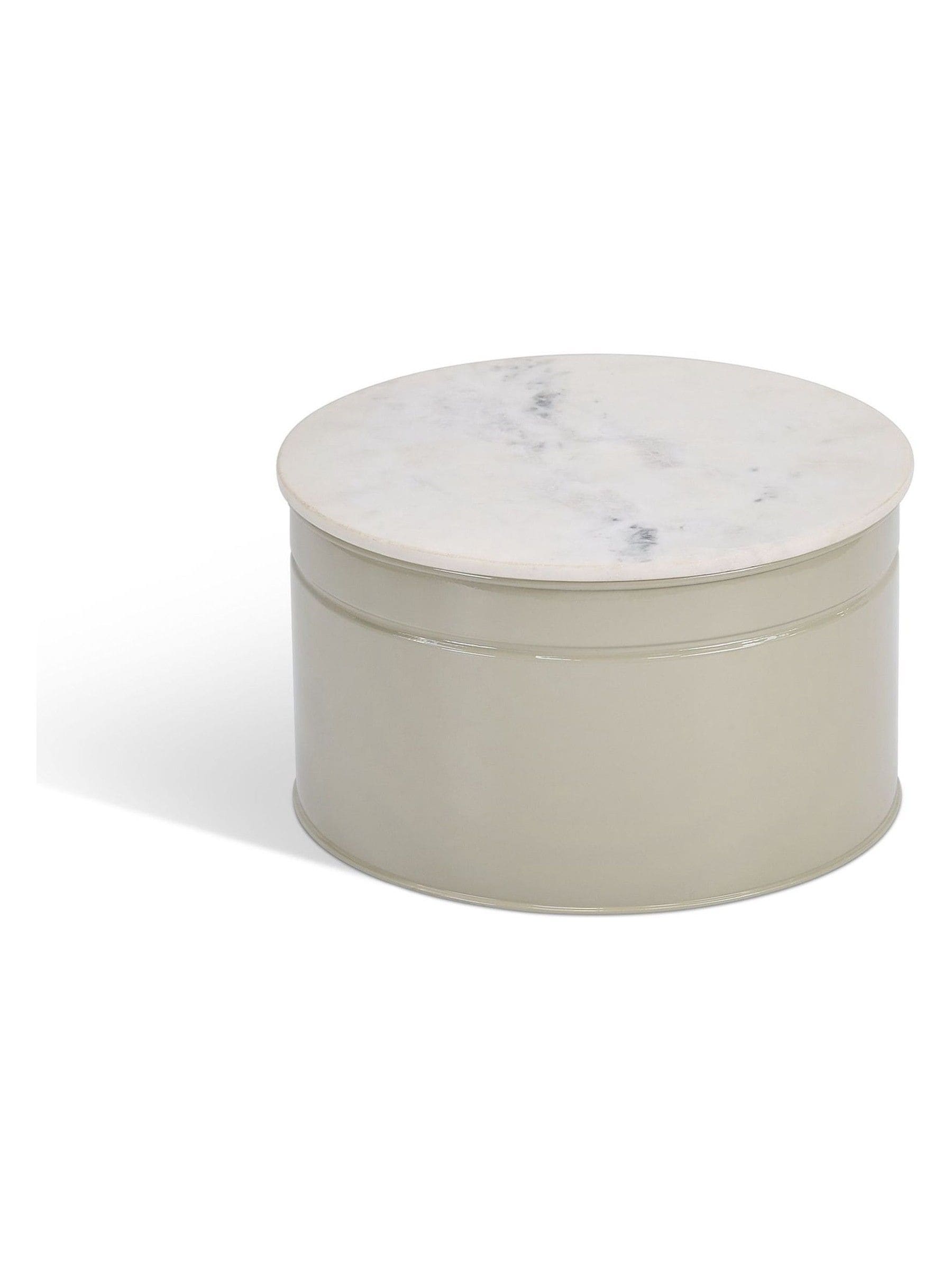Garden Trading Brompton clay cake tin with marble lid - British product