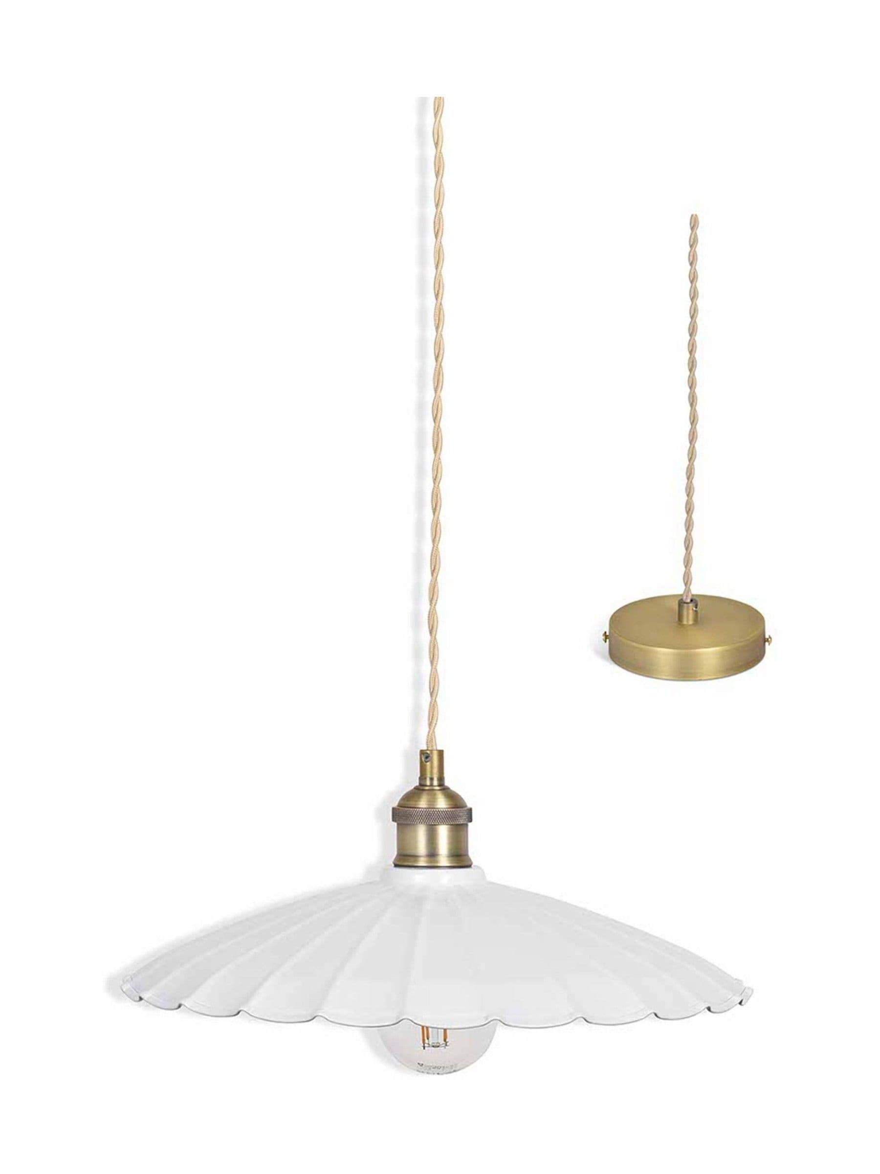 Garden Trading Chalk Wanstrow ceiling pendant, imported from the UK