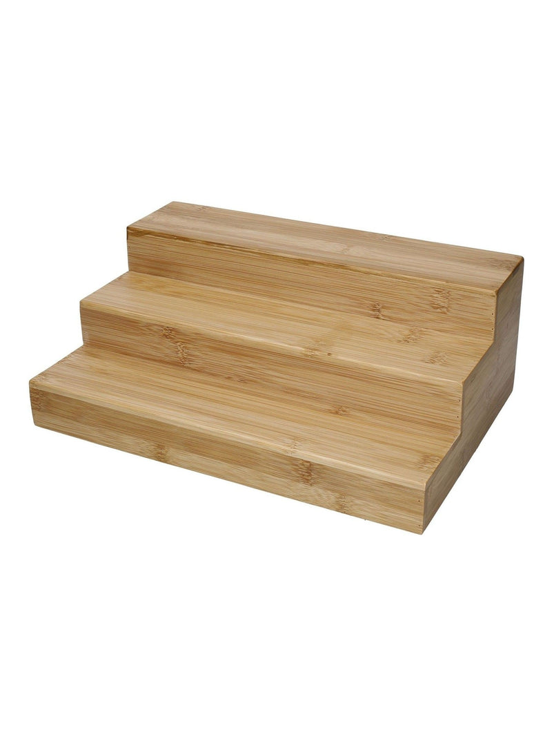 COPCO brown tiered wooden spice rack 30x20x11cm, imported from the UK