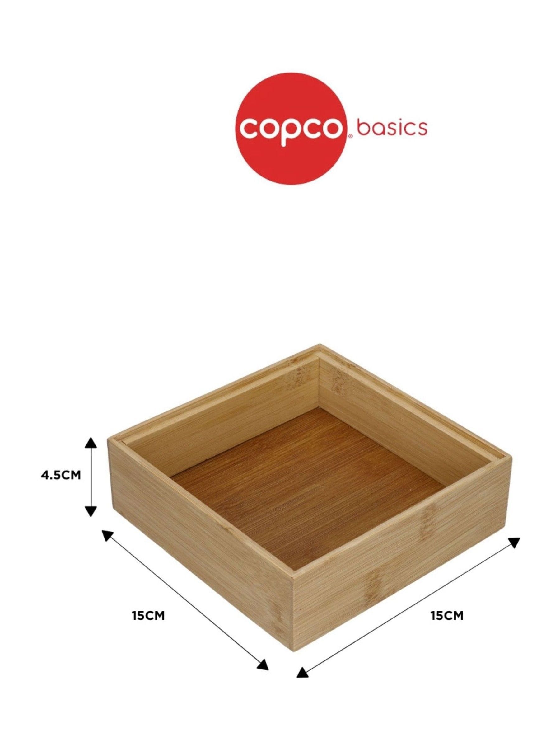 COPCO brown bamboo drawer organiser set 3 piece (British brand)
