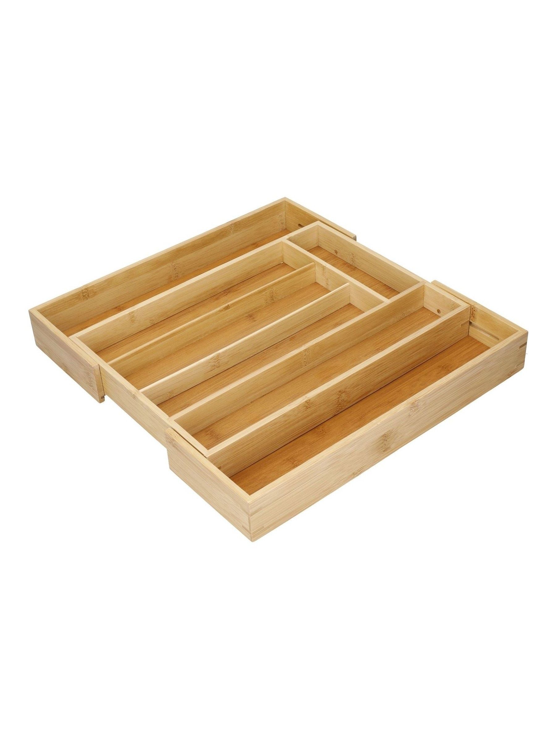 Copco expandable bamboo cutlery tray, UK version