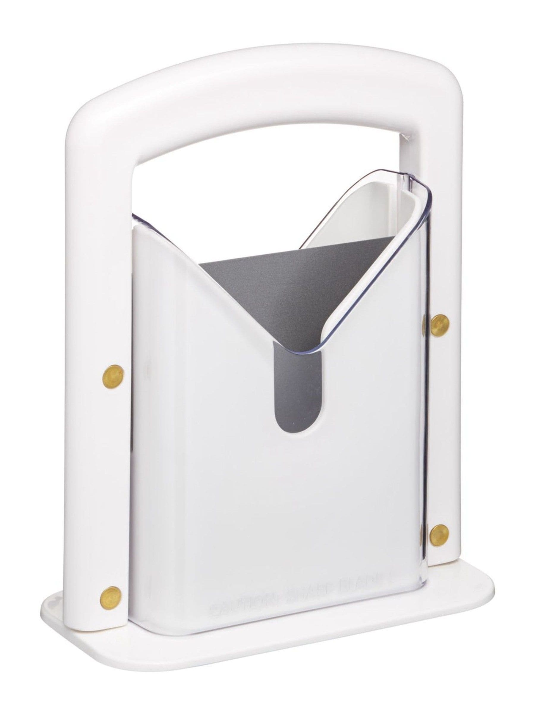 Kitchencraft White Bagel Guillotine Quick Slice Safety Knife, UK version