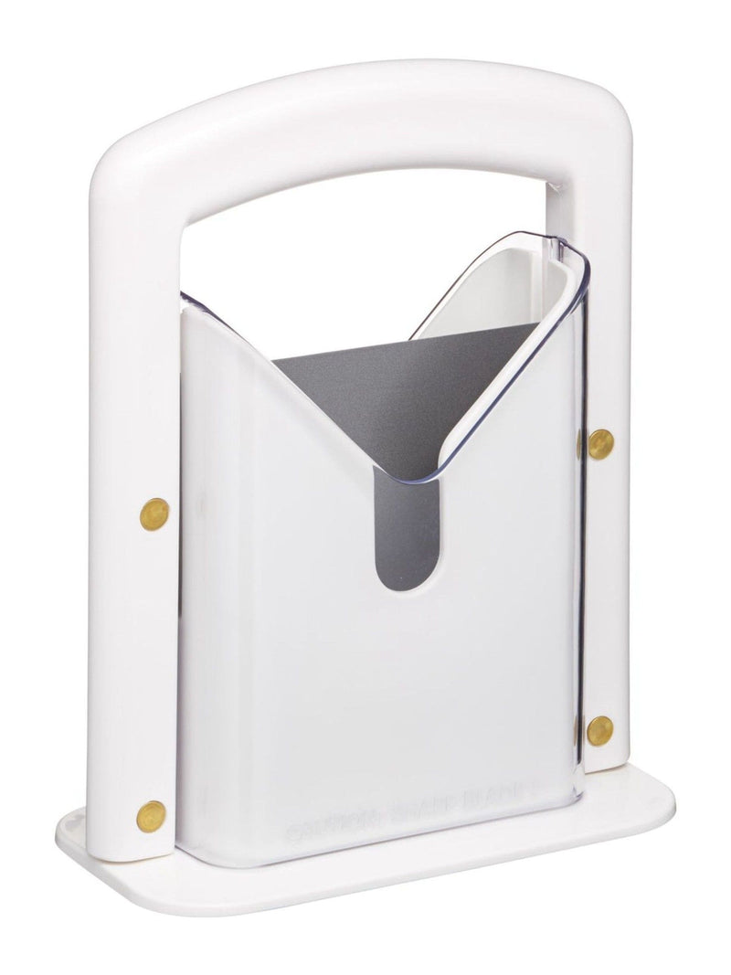 Kitchencraft White Bagel Guillotine Quick Slice Safety Knife, UK version