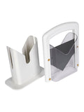 Kitchencraft White Bagel Guillotine Quick Slice Safety Knife, UK version