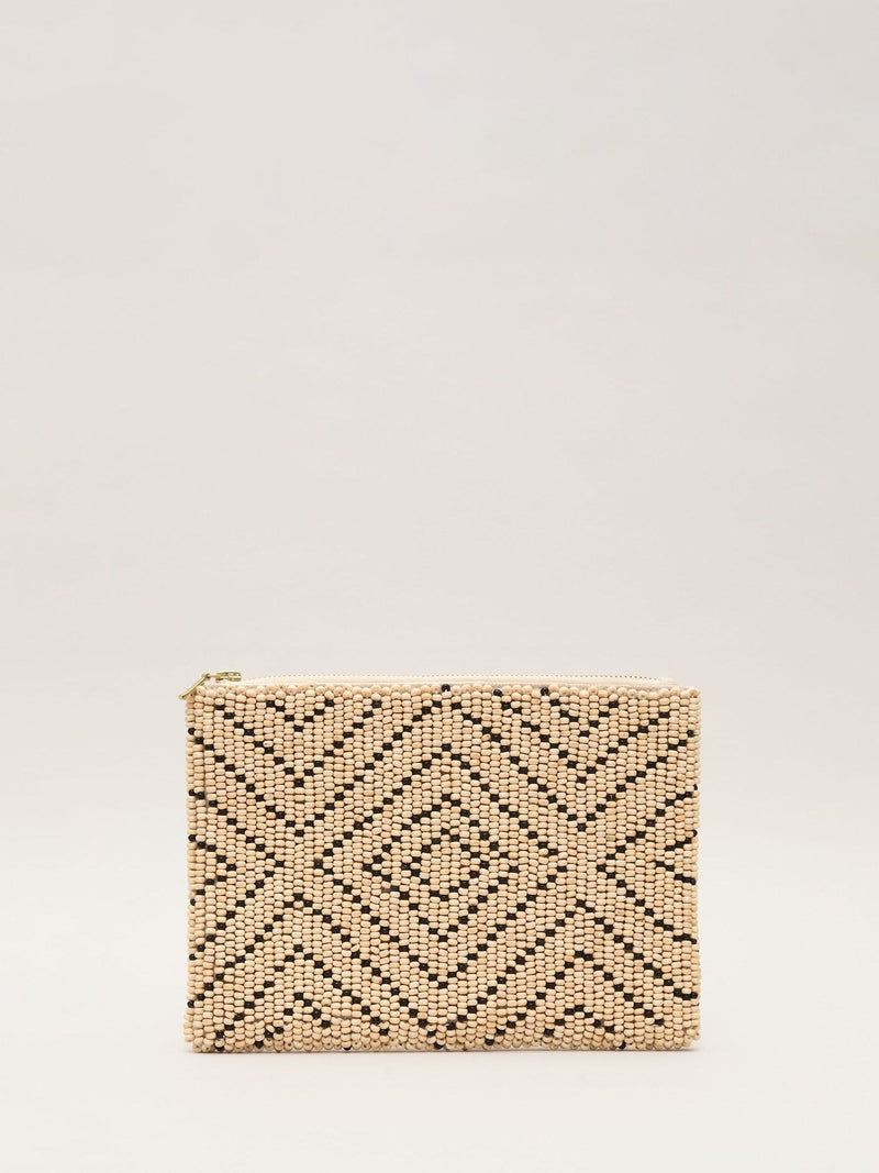 Phase Eight beaded cotton clutch bag - British product