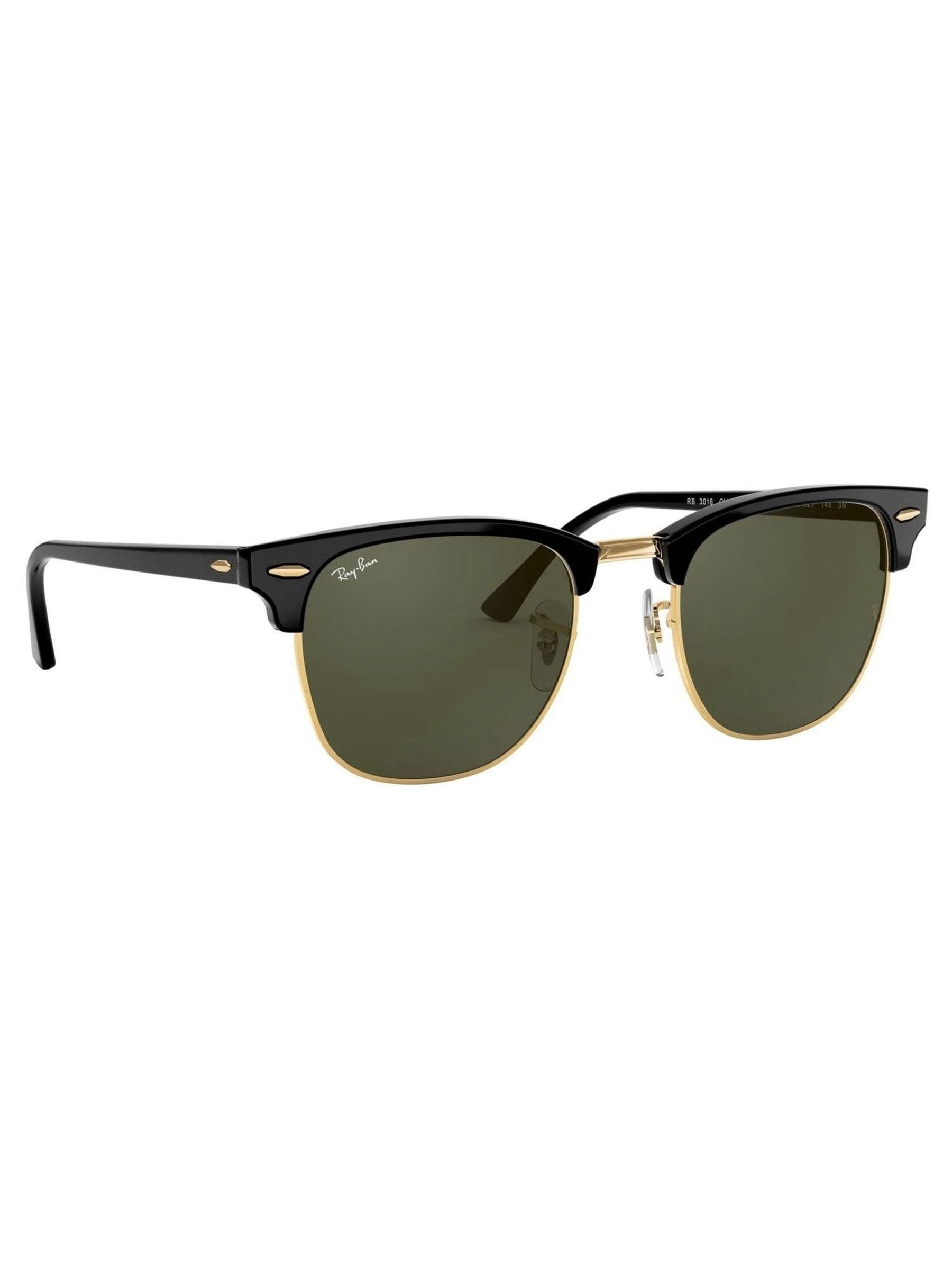Ray-Ban Clubmaster square sunglasses black gold acetate (British brand)