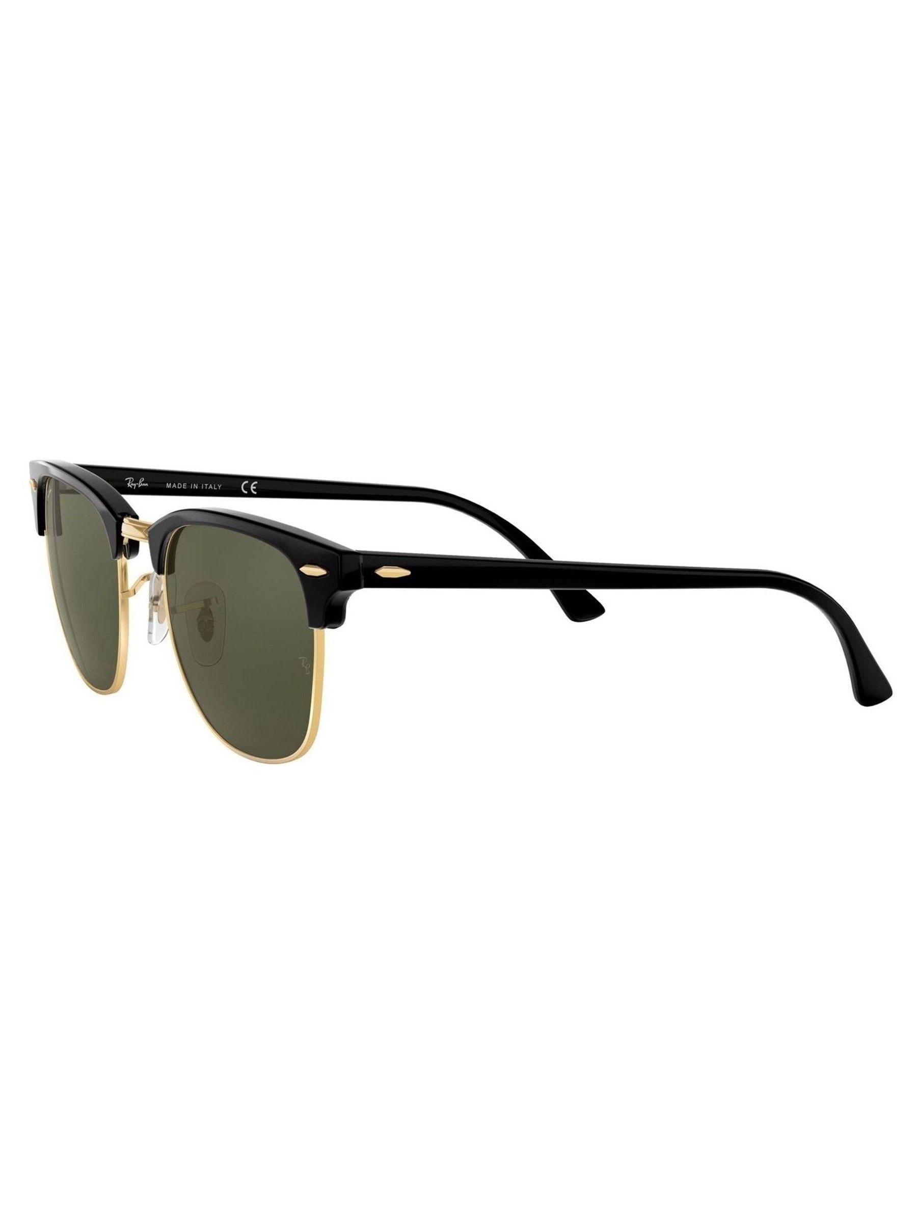 Ray-Ban Clubmaster square sunglasses black gold acetate (British brand)