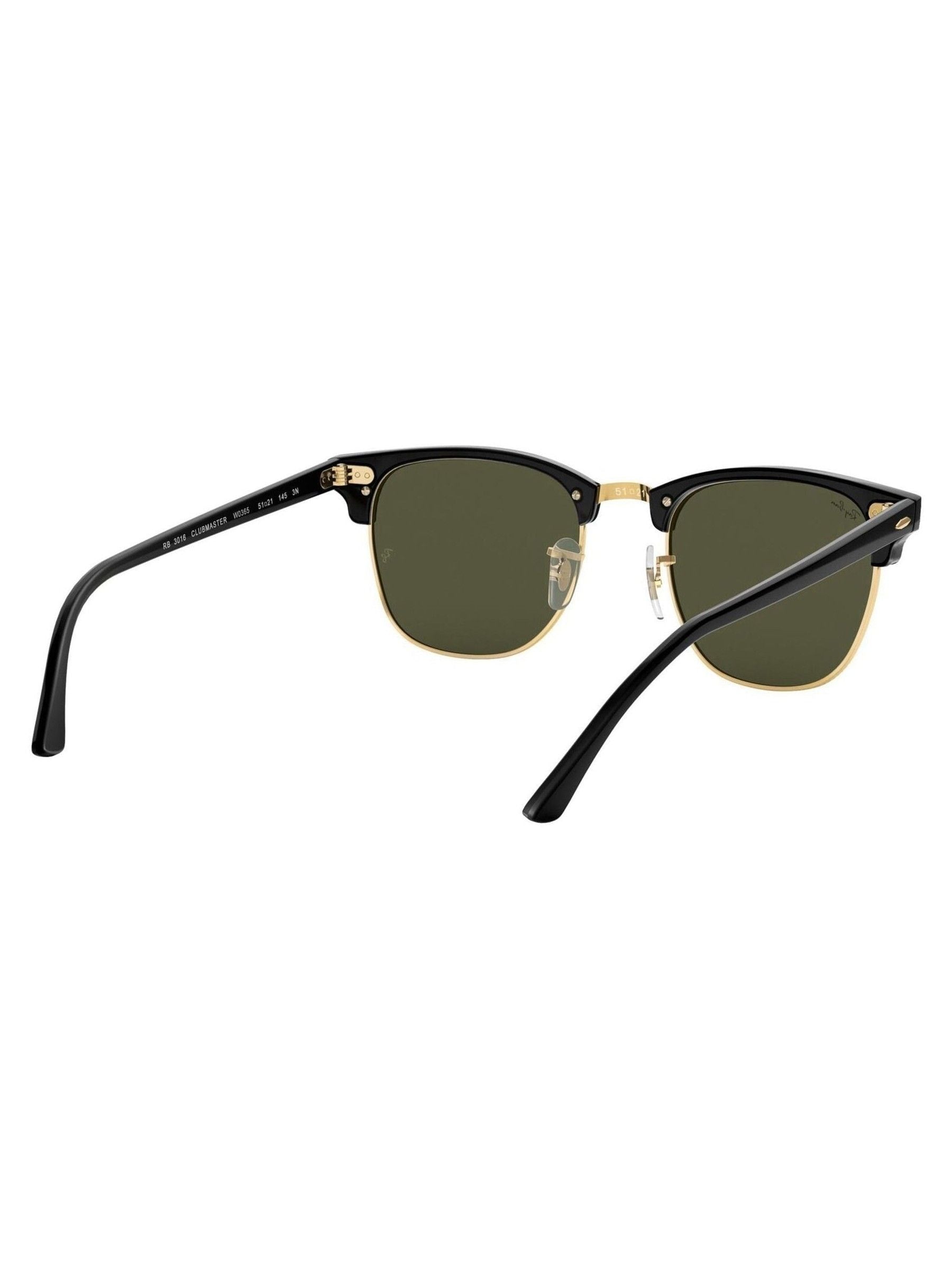 Ray-Ban Clubmaster square sunglasses black gold acetate (British brand)