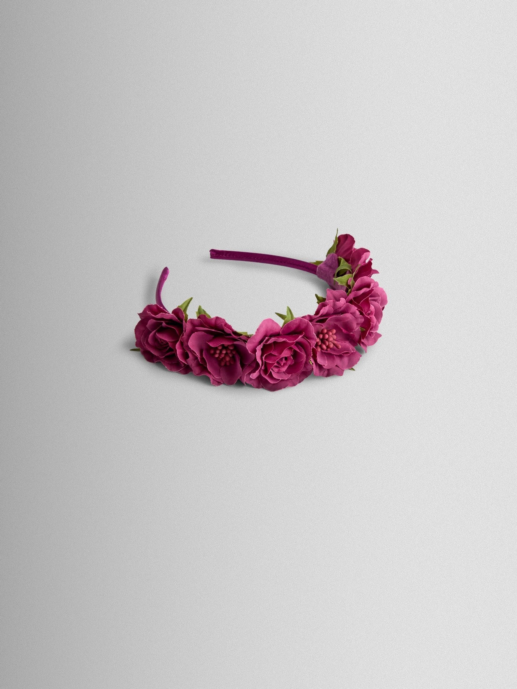 JoJo Maman Bébé purple floral alice headband, imported from the UK