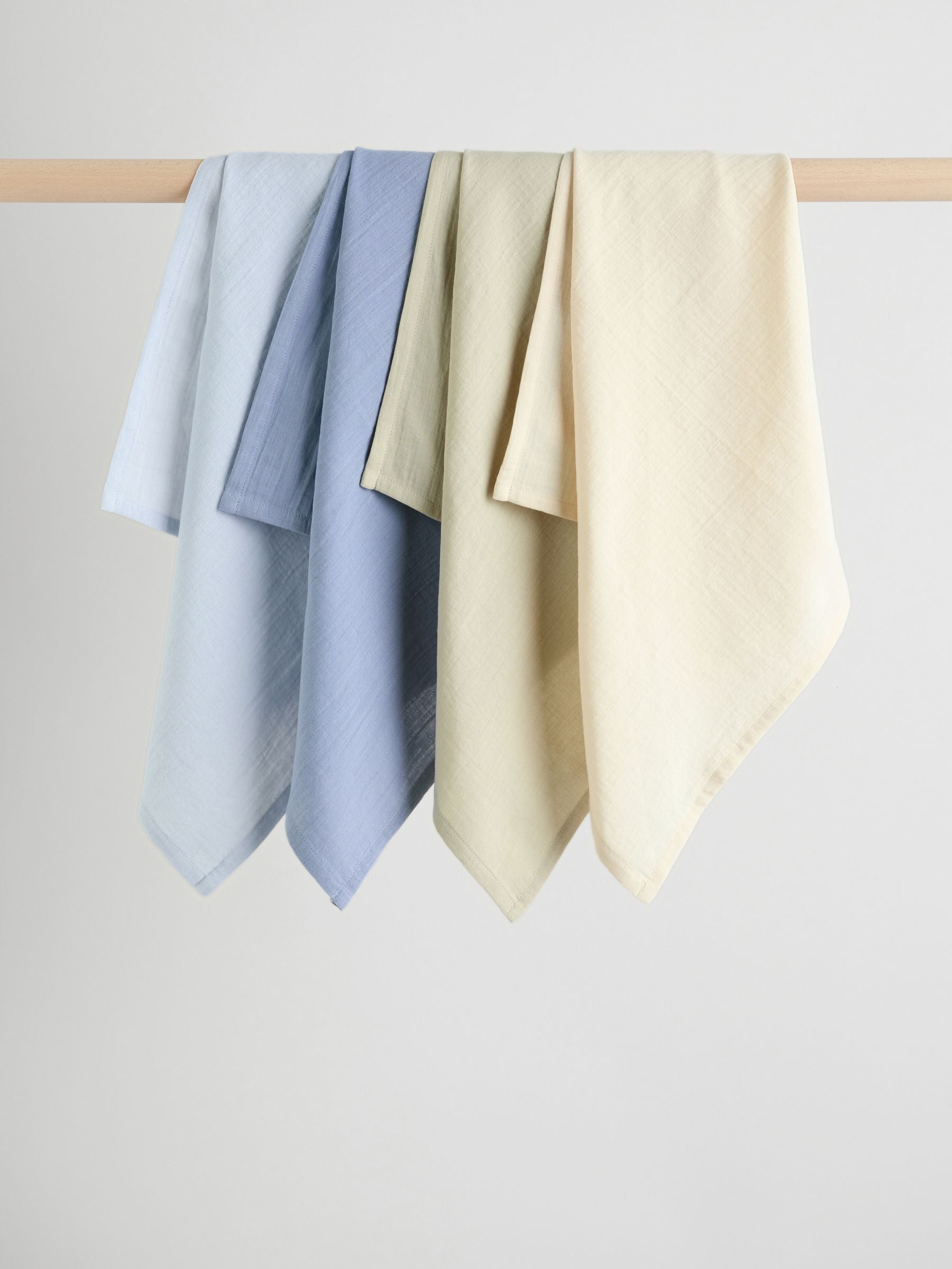 Blue Baby Muslins Cloths 4 Pack