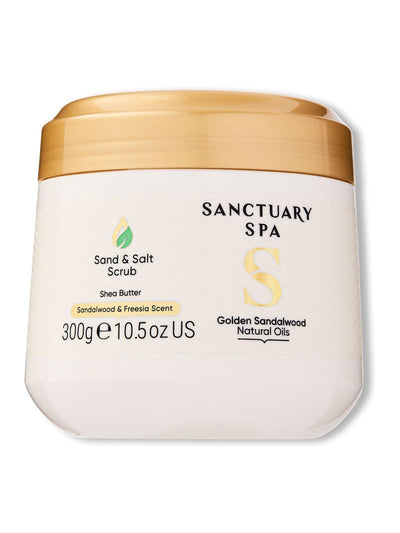 Neste Sanctuary Spa Golden Sandalwood Natural Oils Sand & Salt Body Scrub 300g - Kjøp online hos McGrocer