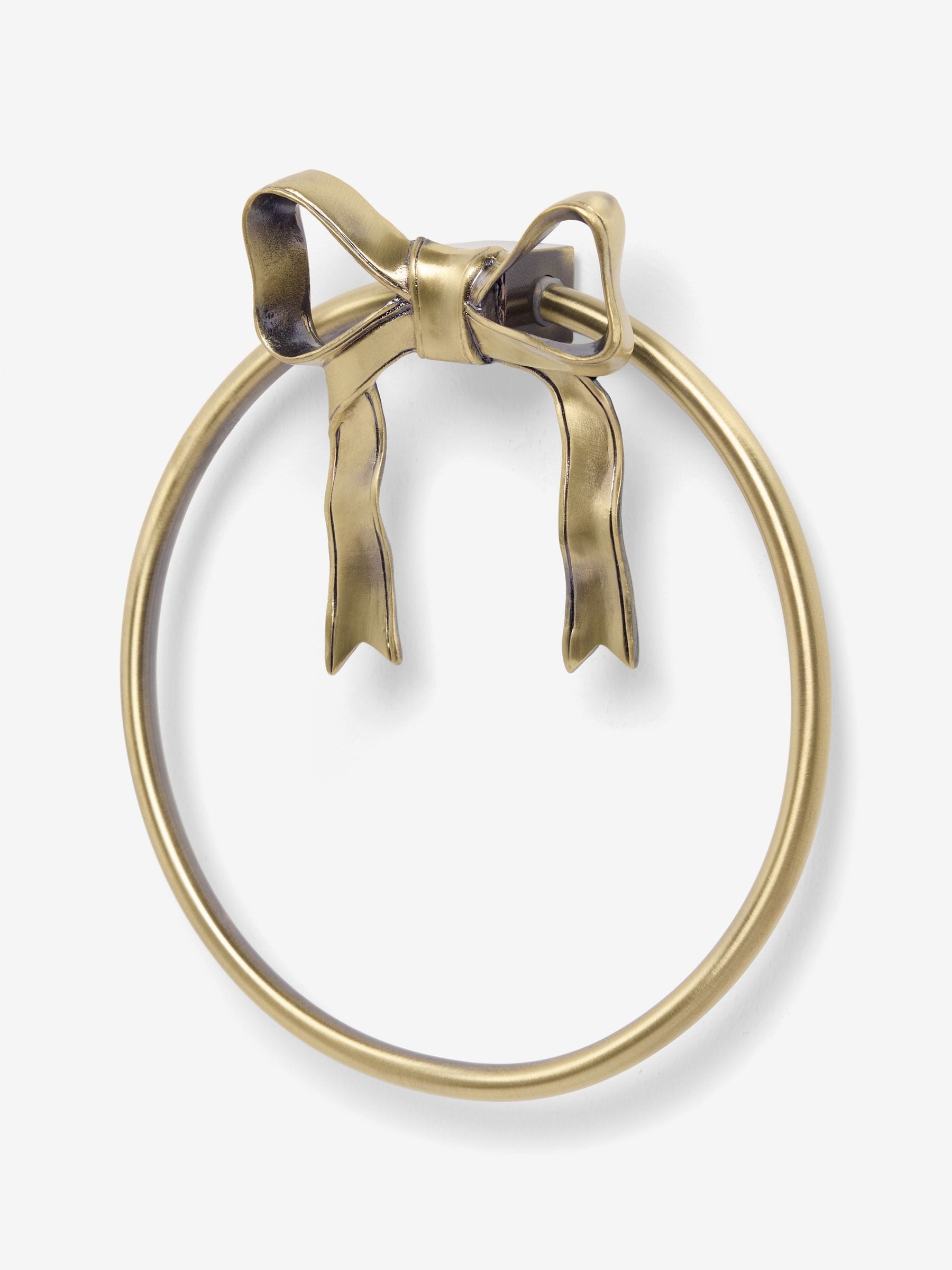 Gold bow towel ring bathroom accessory, UK version
