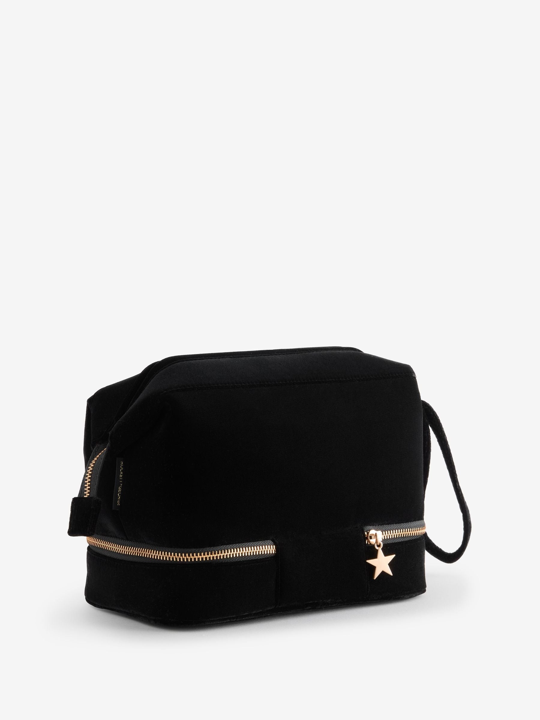 Rockett St George black velvet washbag, UK version