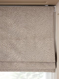 Zebra chenille blackout roman blind natural finish - British product