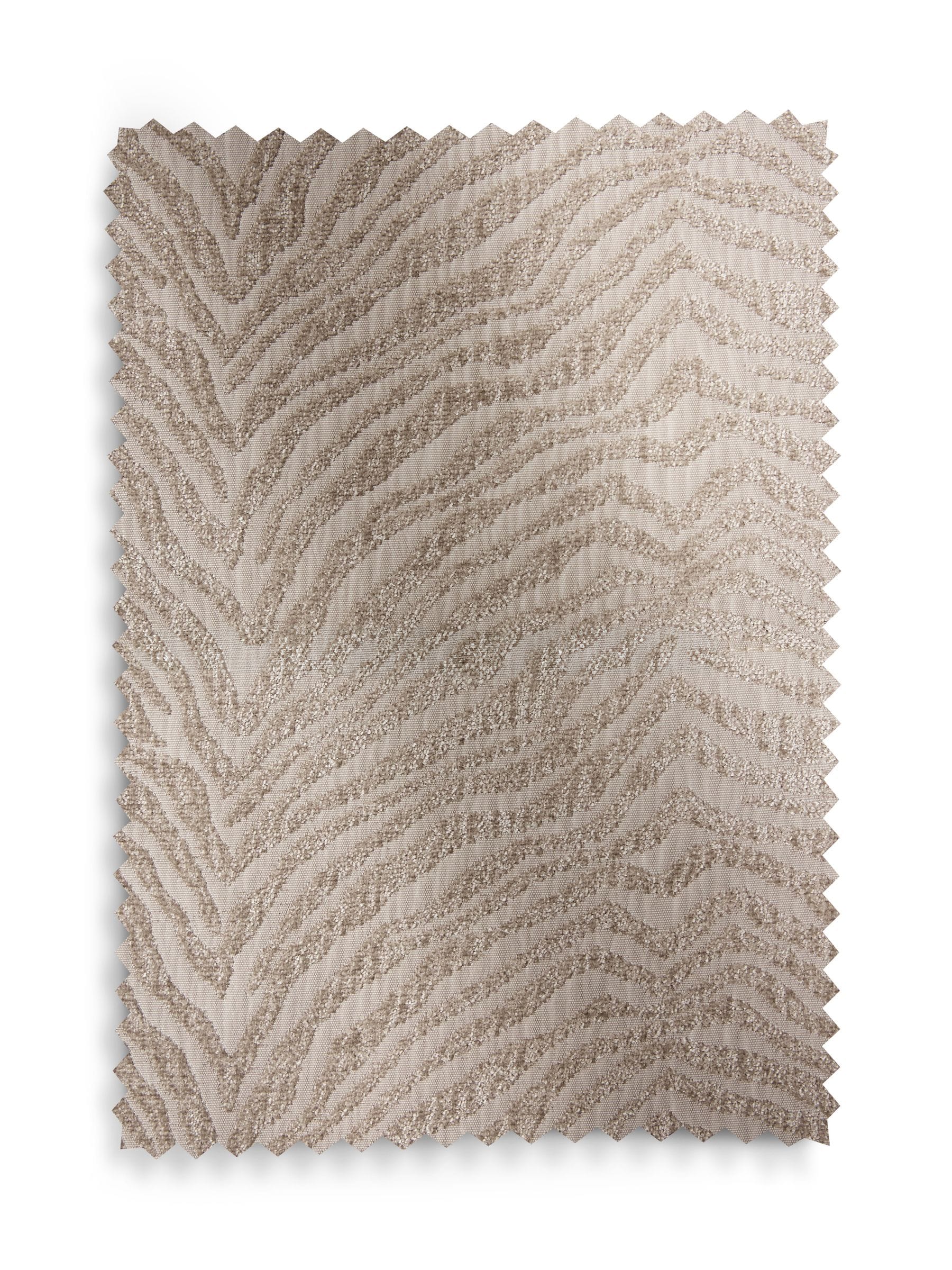 Zebra chenille blackout roman blind natural finish - British product