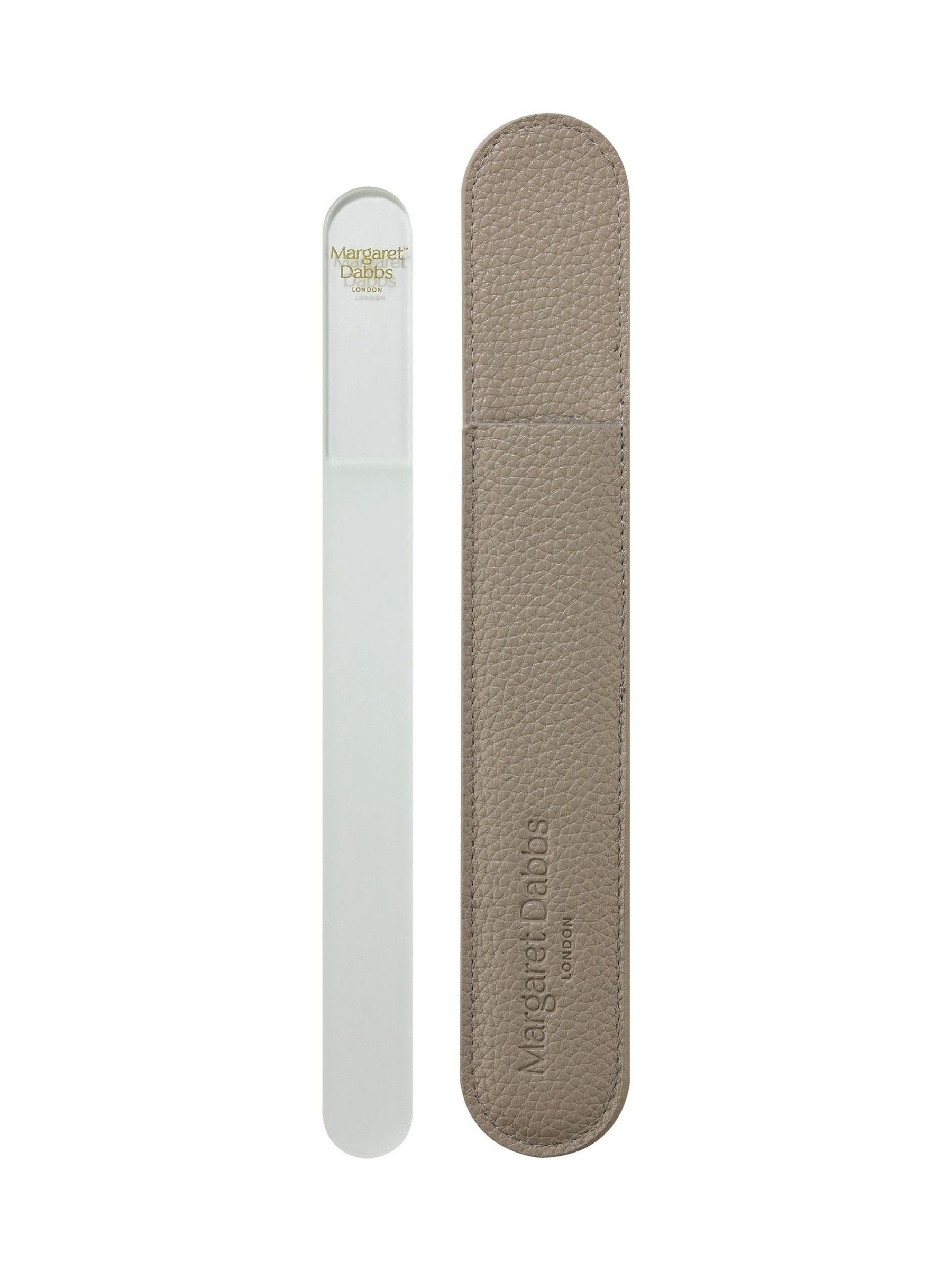 Margaret Dabbs London taupe nail file cover (British brand)