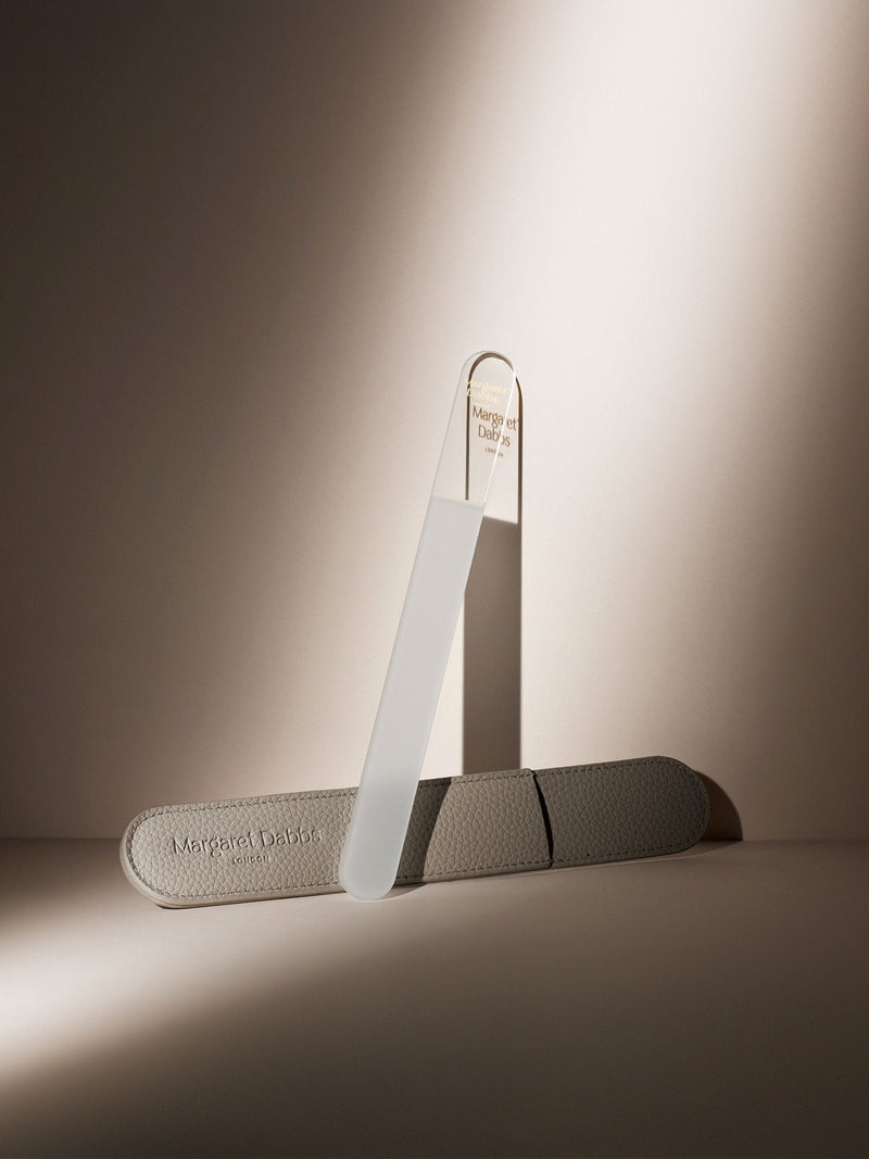 Margaret Dabbs London taupe nail file cover (British brand)