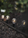 Lights4fun warm white LED festoon lights with mini stakes, imported from the UK