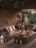 Lights4fun set of two black metal lanterns - British product