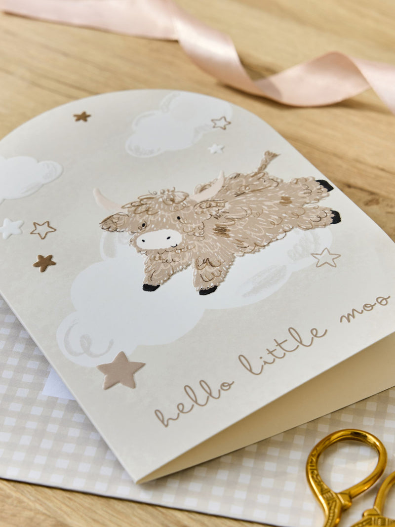 Natural Hamish baby gift bag and card set, UK version