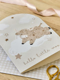 Natural Hamish baby gift bag and card set, UK version