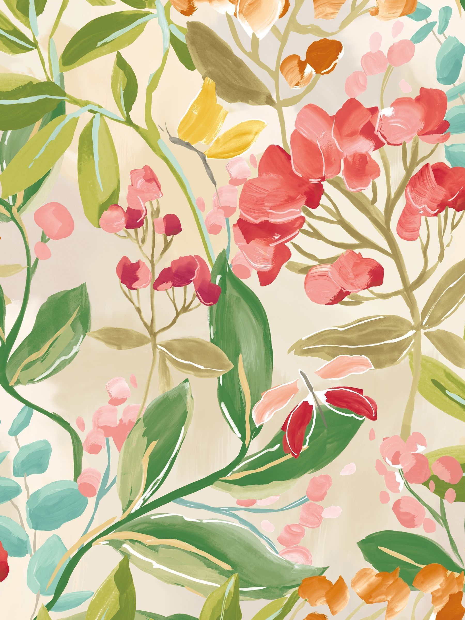 Ohpopsi Olive Amber Wallpaper Sample