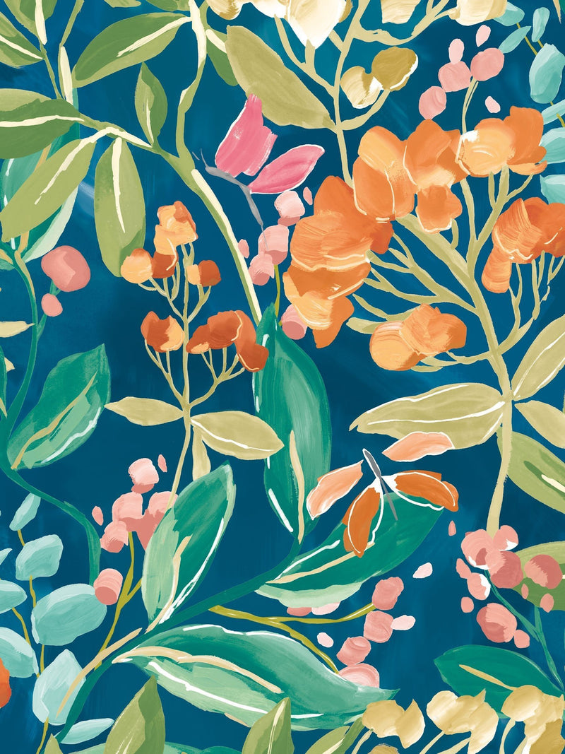 Ohpopsi Indigo Wallpaper Sample
