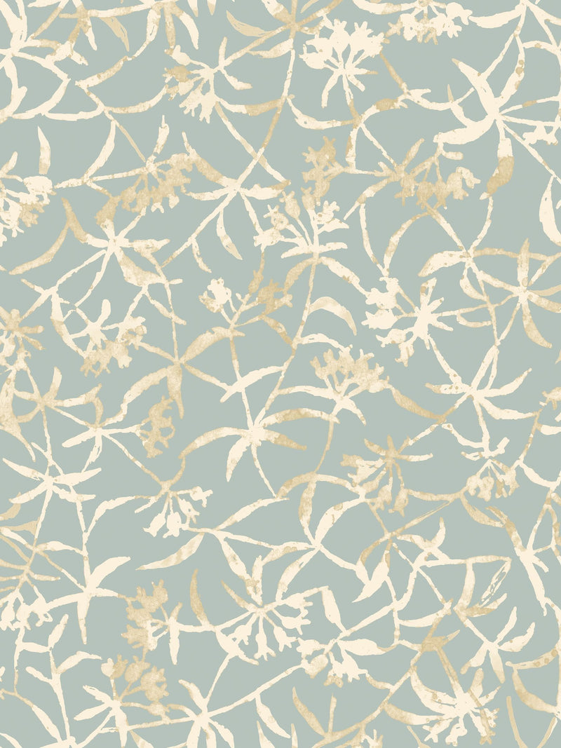 Ohpopsi Navy Entwine wallpaper sample, UK version