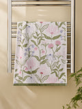 Floral 100% cotton hand and bath towel (British brand)