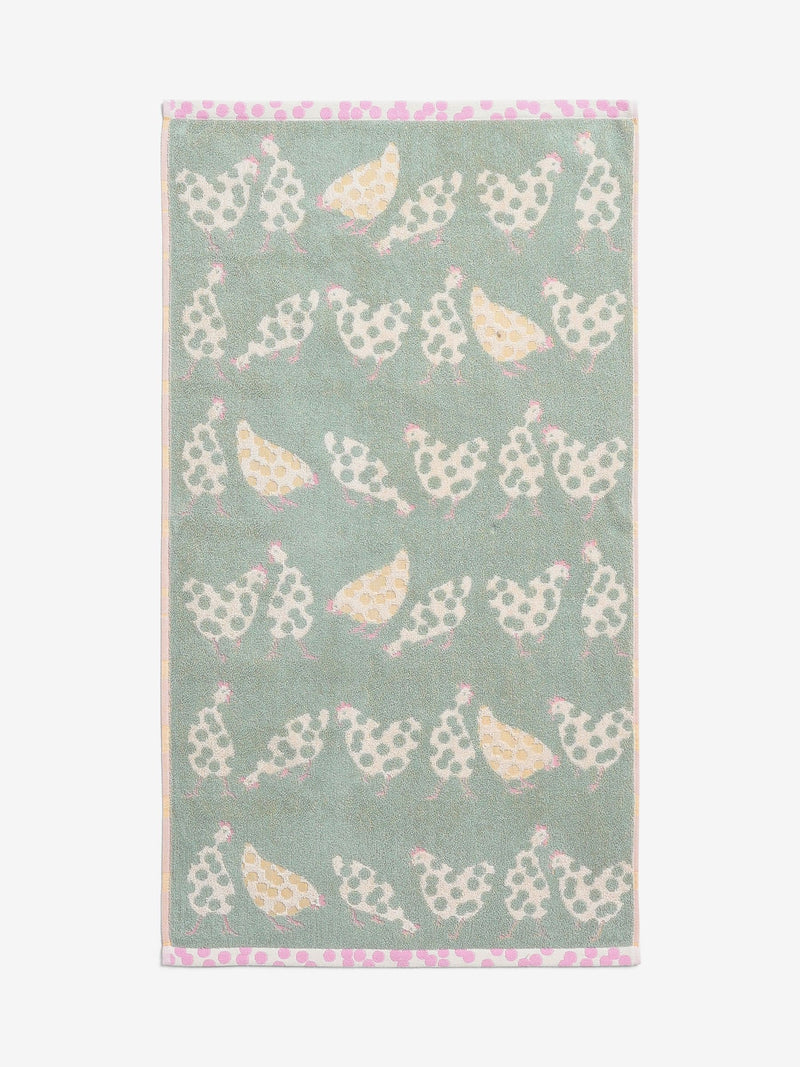 Sage Green chicken towel 100% cotton (British brand)