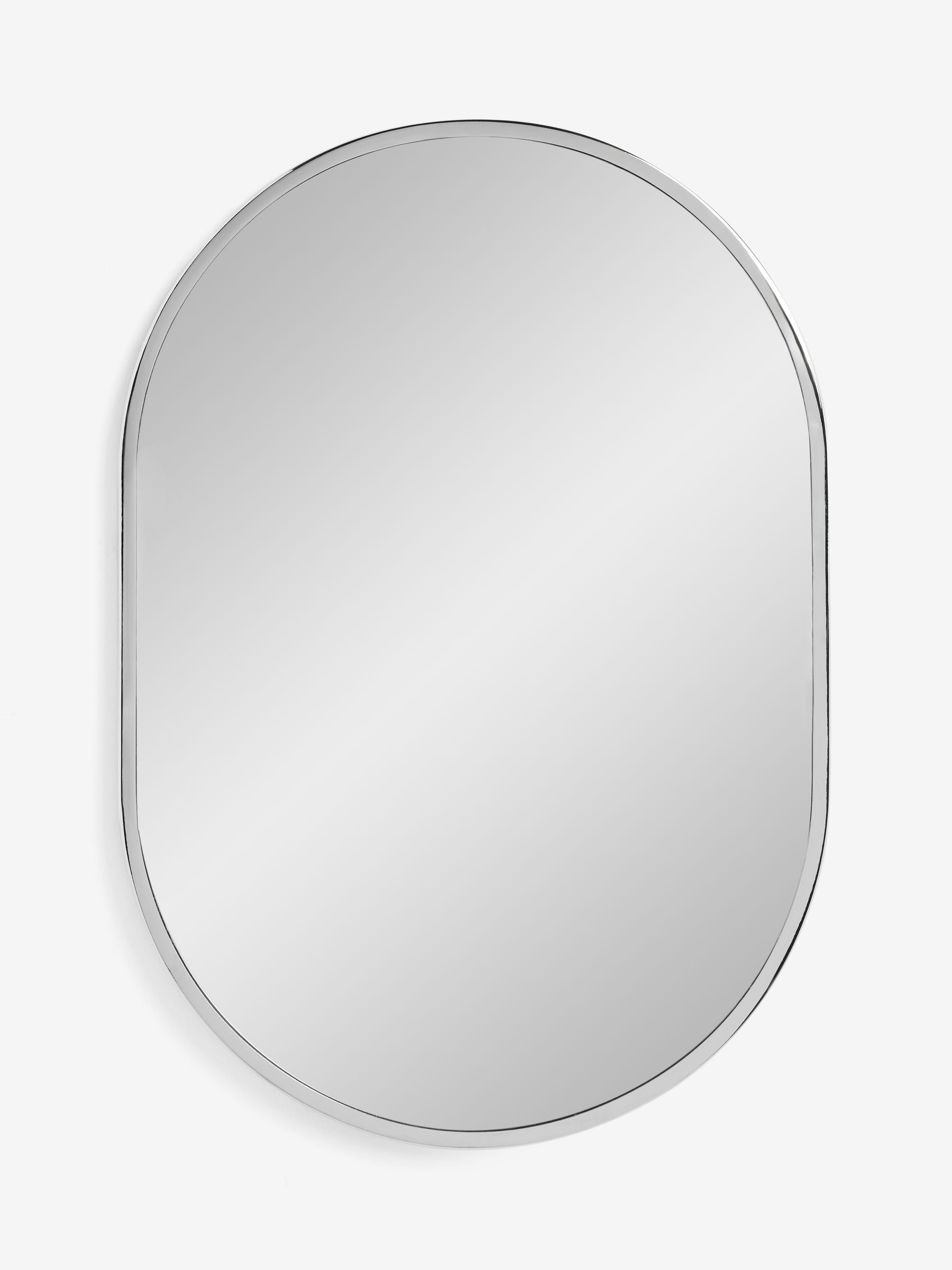 Silver Rib bathroom wall mirror with shelf, 65cm - British product