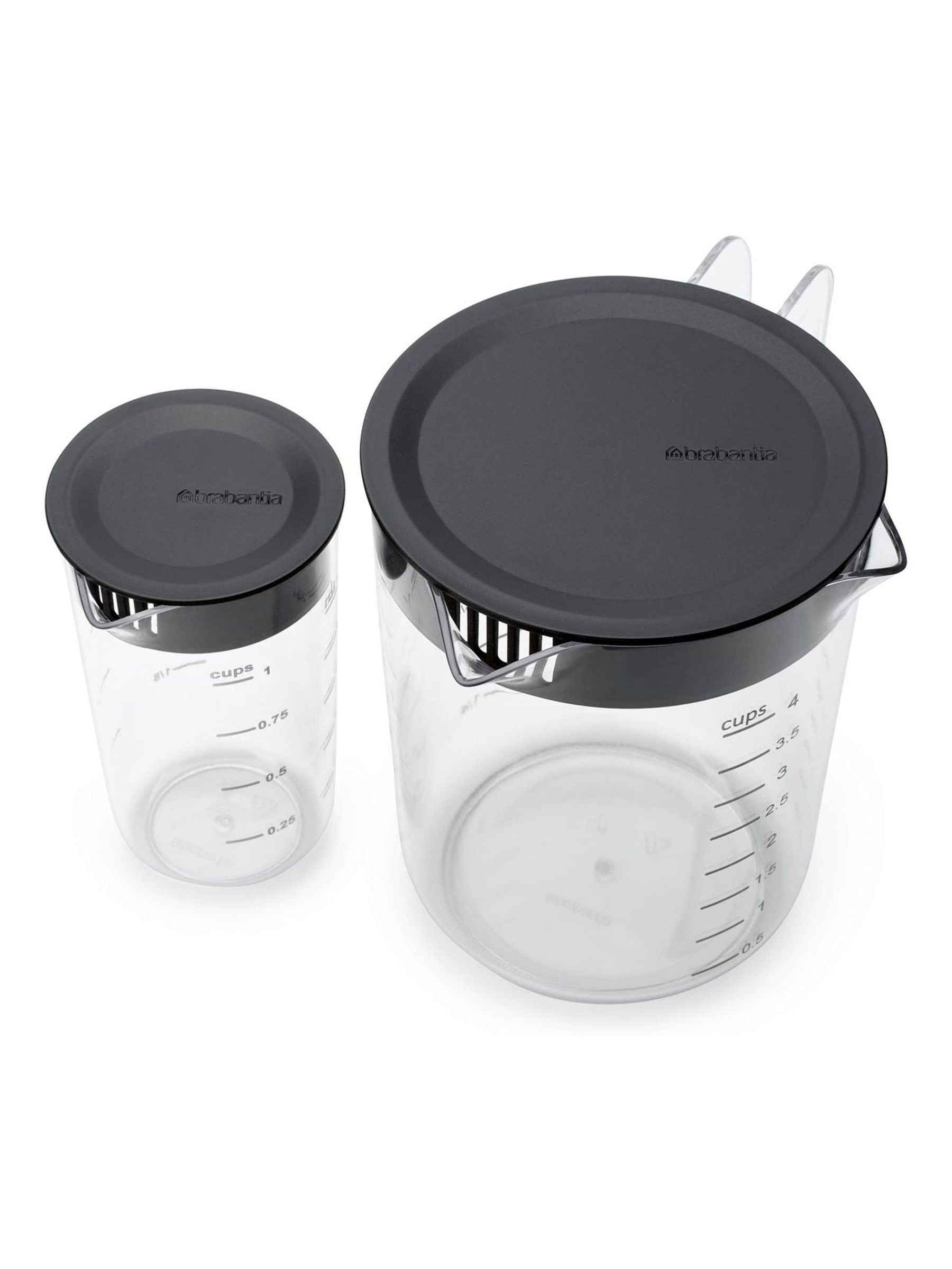 Brabantia transparent measuring jug set 250ml 1000ml, imported from the UK