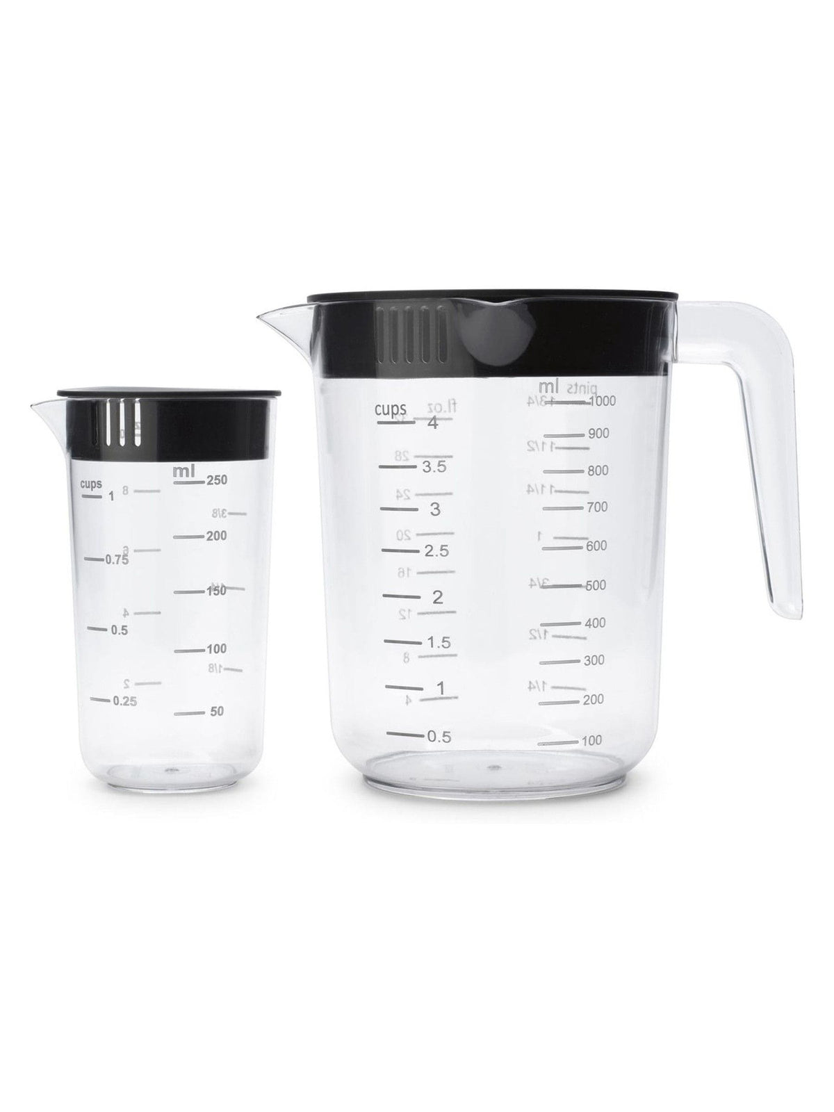 Brabantia transparent measuring jug set 250ml 1000ml, imported from the UK