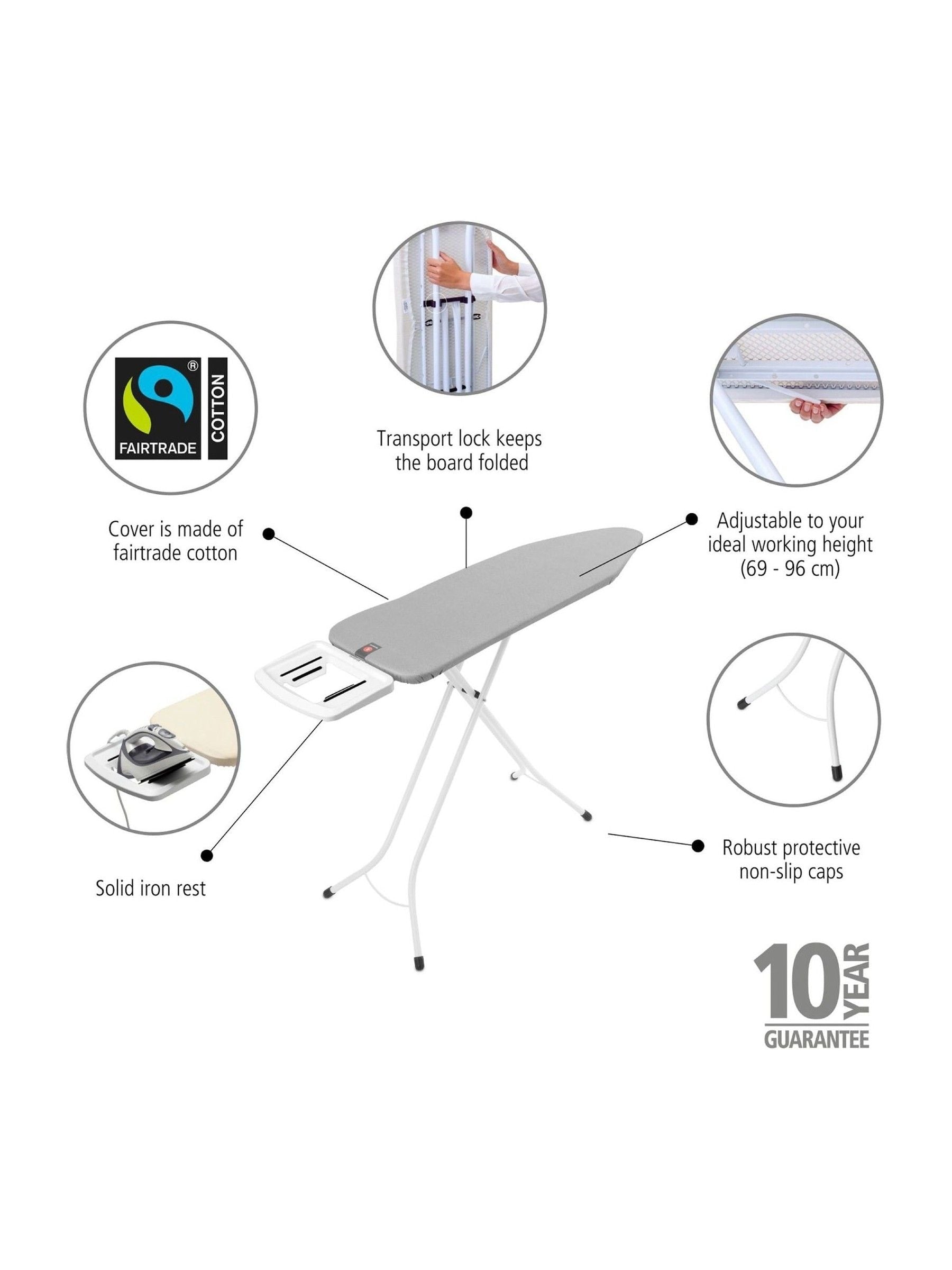 Brabantia Metallised Ironing Board Size B, UK version