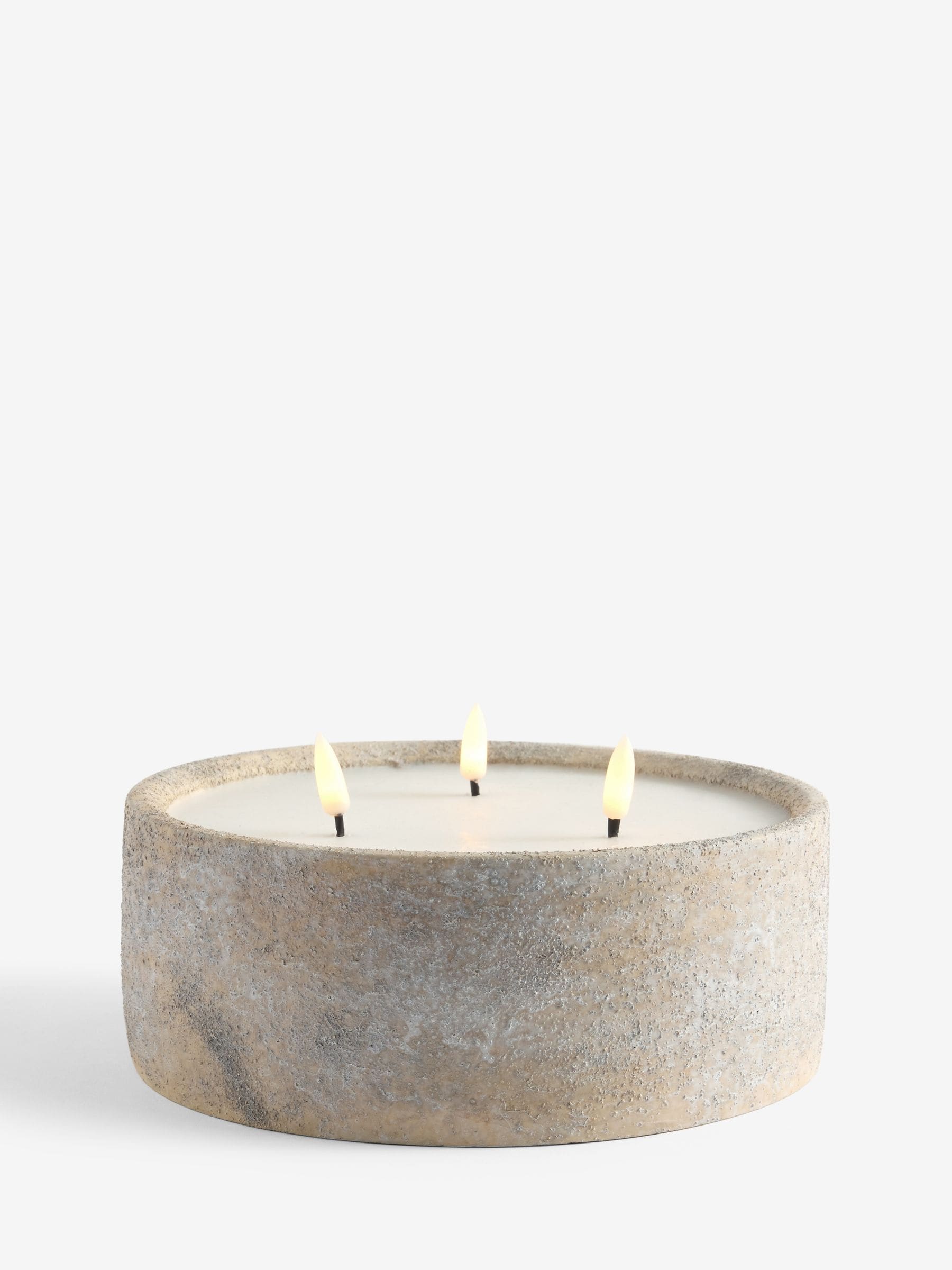 Lydford Cream 3 Wick LED Candle, UK version