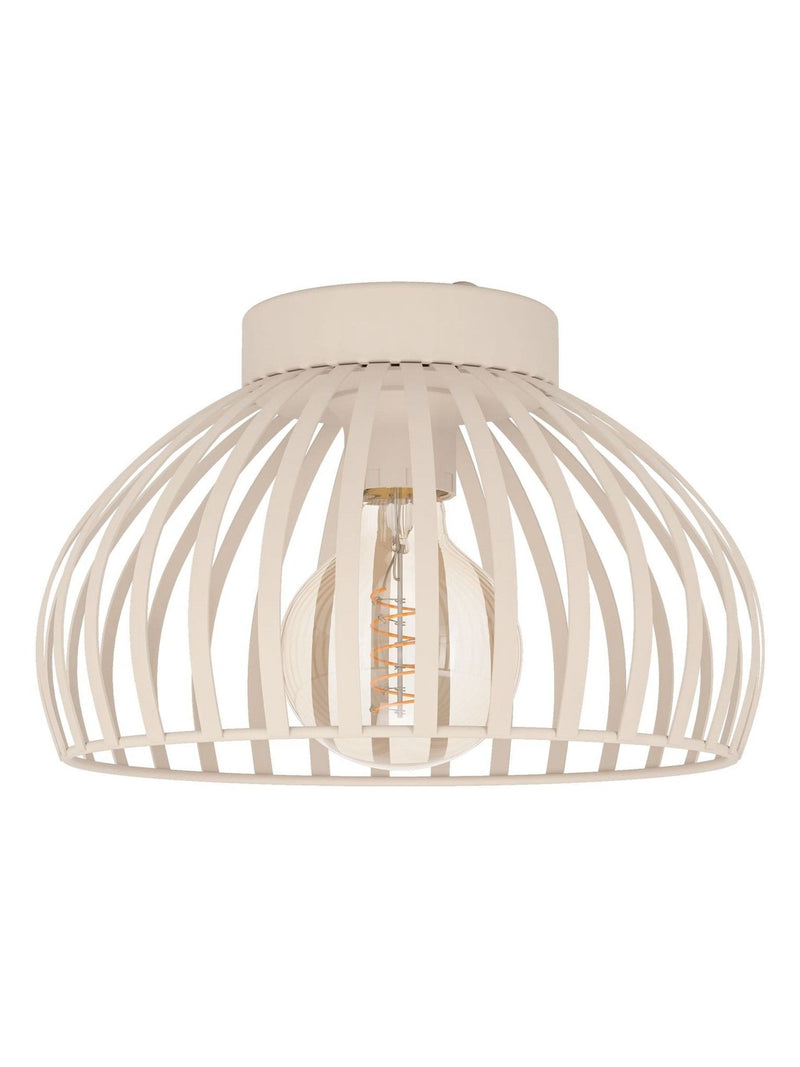 Eglo Mogano 3 caged steel ceiling light sandy - British product