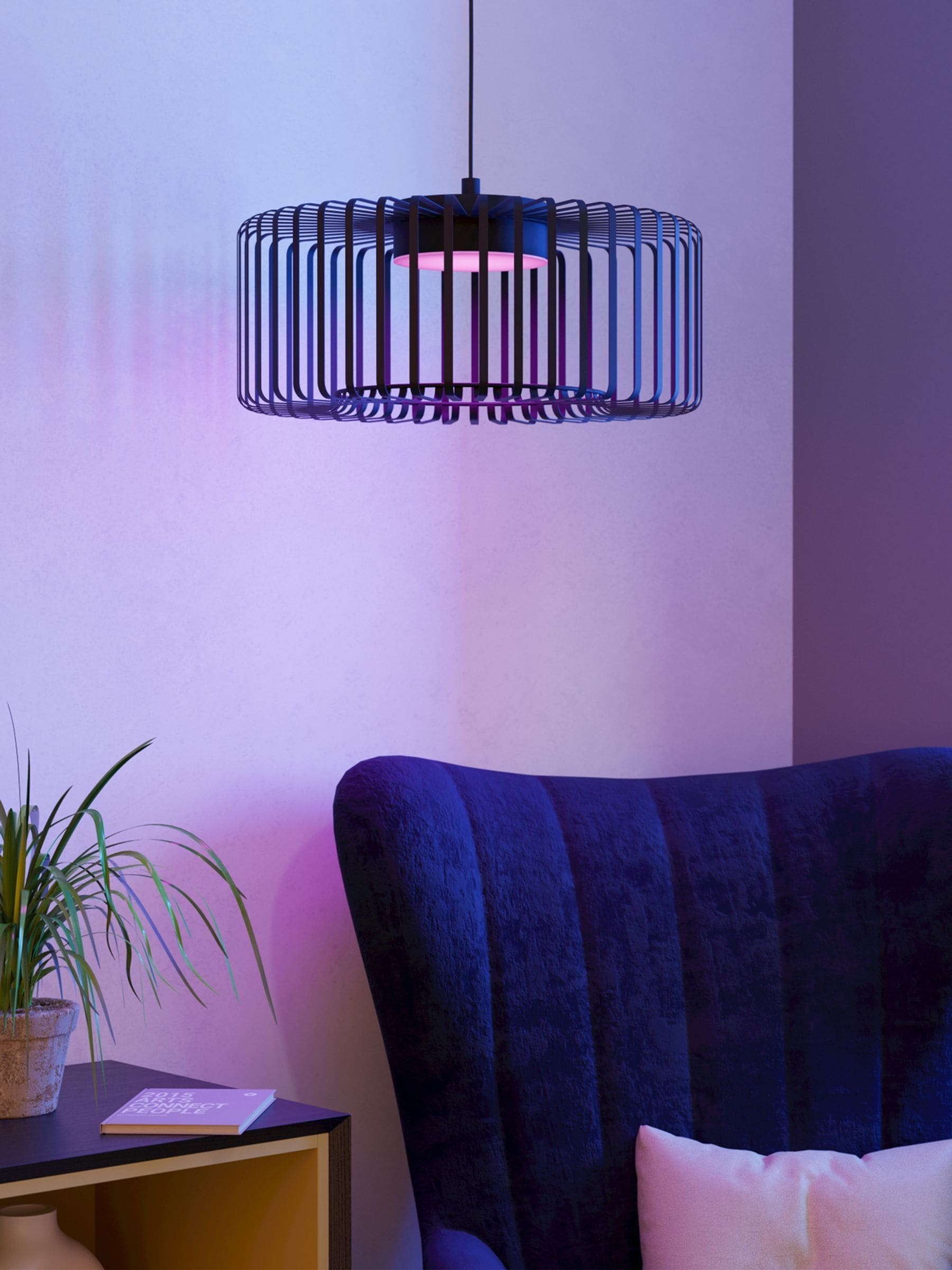 Eglo Ginestrone-Z RGB steel pendant light, UK version