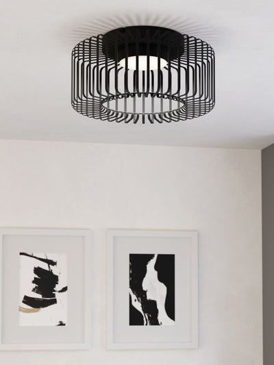 Next Eglo Black Ginestrone-Z Steel RGB Ceiling Light- Buy online at McGrocer