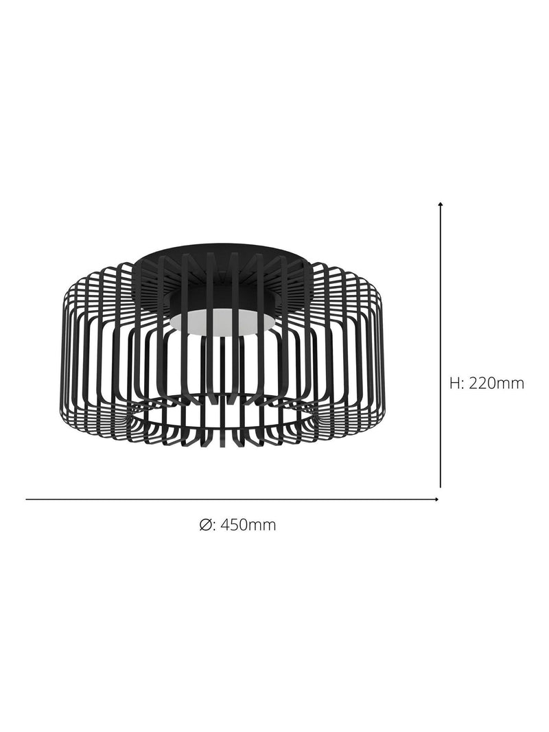 Eglo Black Ginestrone-Z Steel RGB ceiling light (British brand)