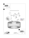 Eglo Black Ginestrone-Z Steel RGB ceiling light (British brand)
