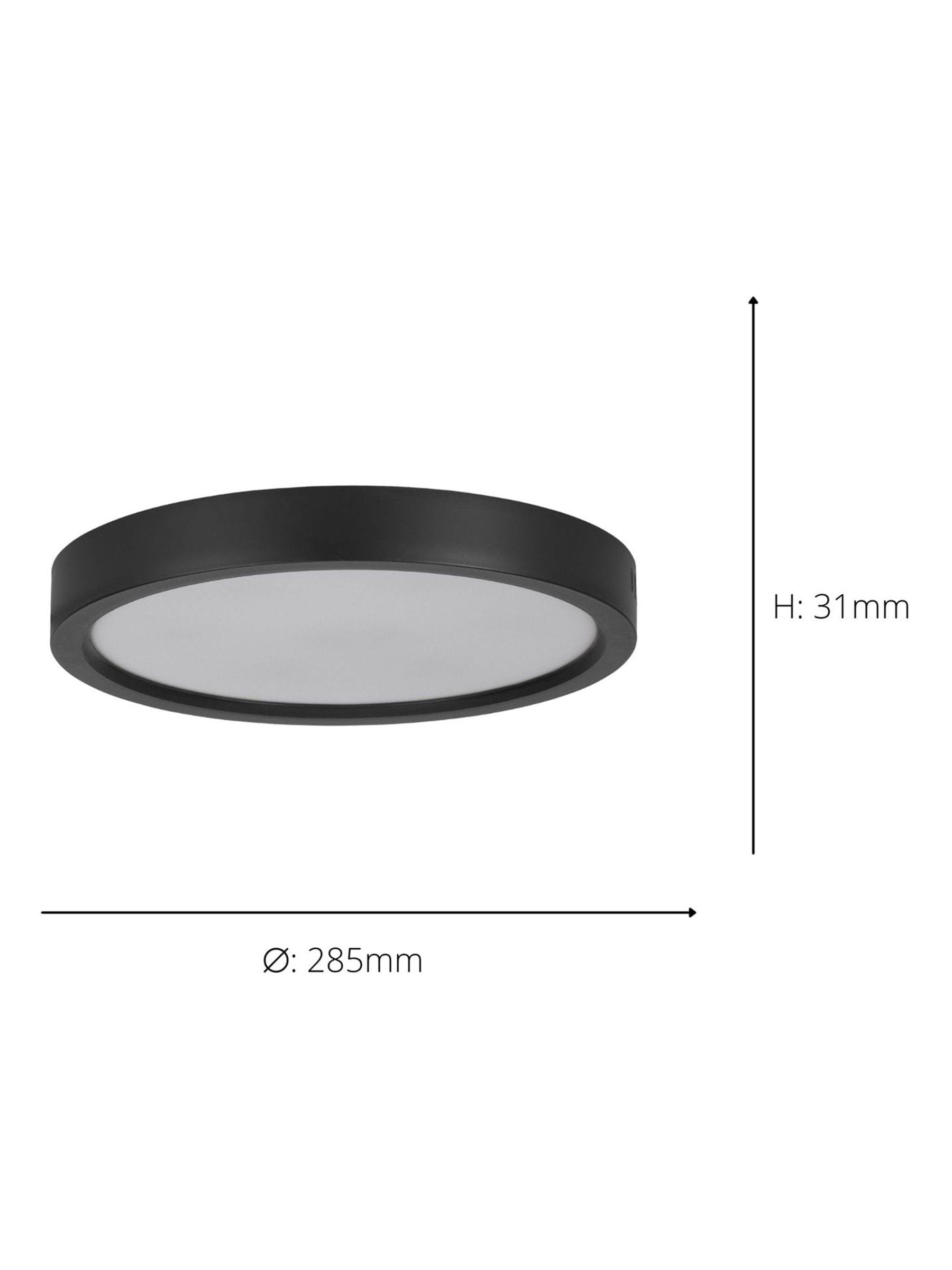 Eglo Black Idun-E plastic ceiling light 28.5cm (British brand)