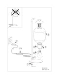 Eglo Ciampino table lamp black steel and glass, UK version
