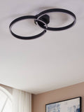 Eglo black Amandolo LED ceiling light 67.5cm, imported from the UK