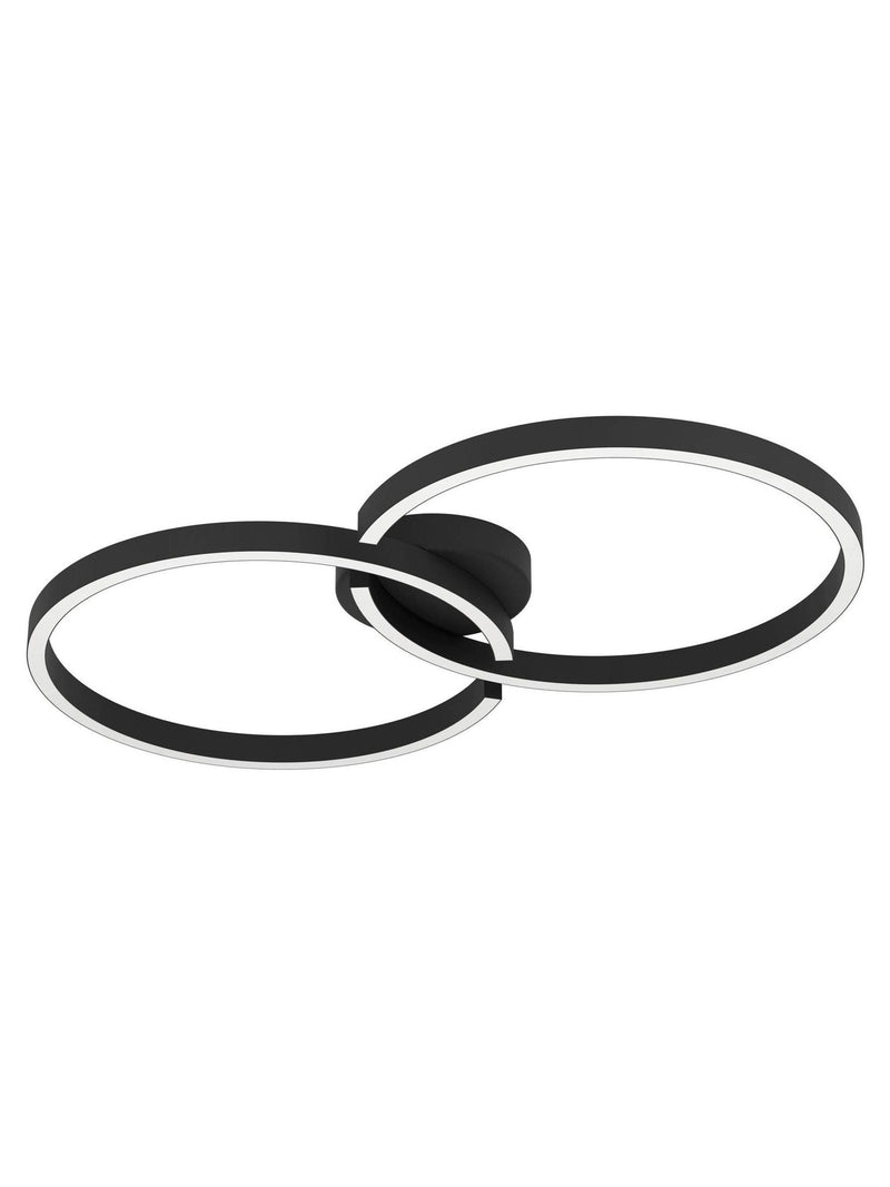 Eglo black Amandolo LED ceiling light 67.5cm, imported from the UK